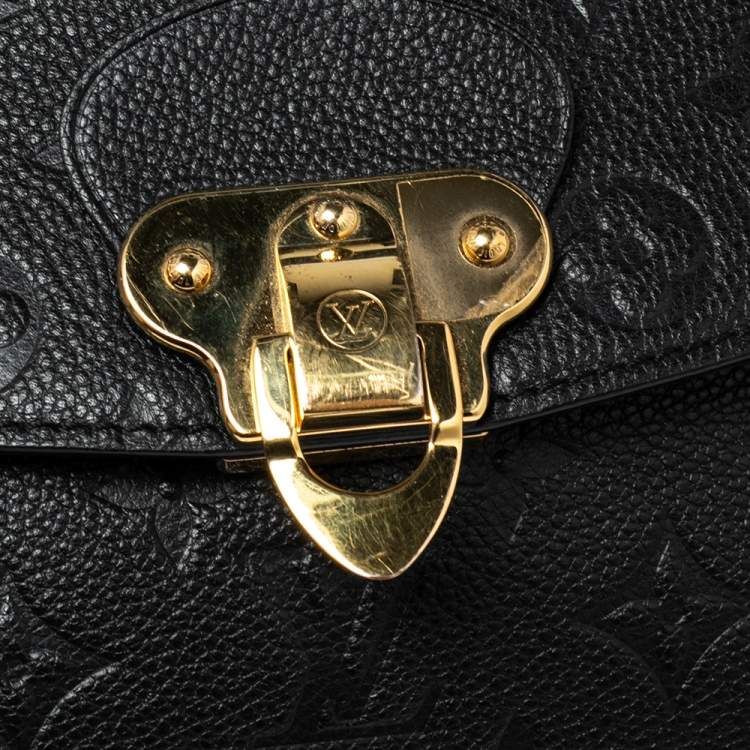 Pre Owned Louis Vuitton Black Monogram Empreinte Leather Georges BB Bag 