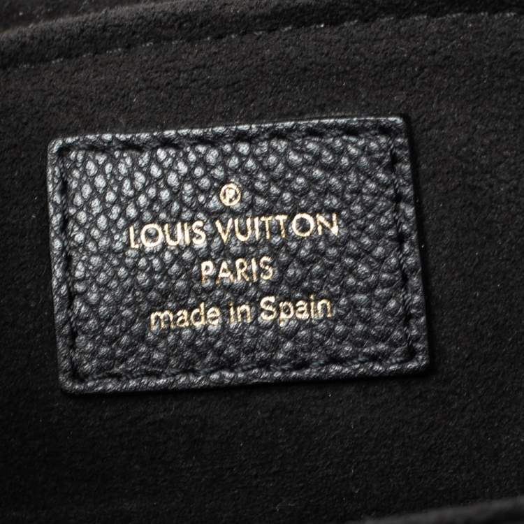 Pre Owned Louis Vuitton Black Monogram Empreinte Leather Georges BB Bag 