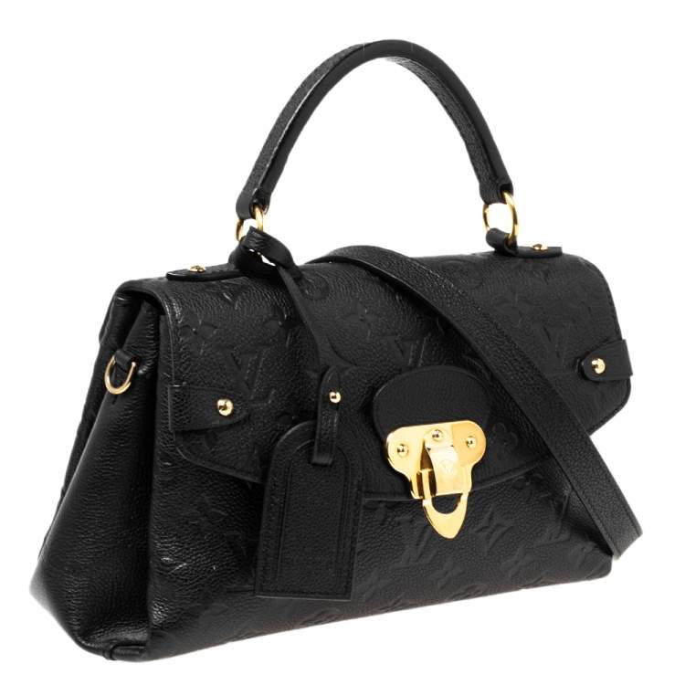 Pre Owned Louis Vuitton Black Monogram Empreinte Leather Georges BB Bag 