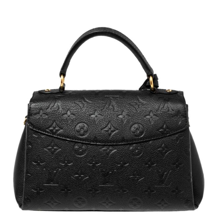 Pre Owned Louis Vuitton Black Monogram Empreinte Leather Georges BB Bag 