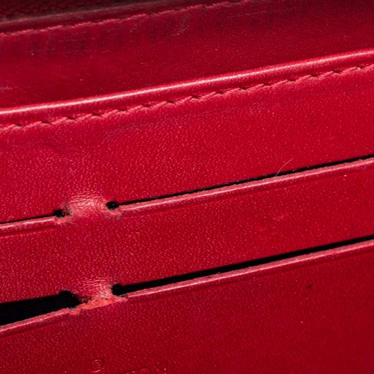 Pre Owned Louis Vuitton Pomme D’amour Monogram Vernis Zippy Wallet