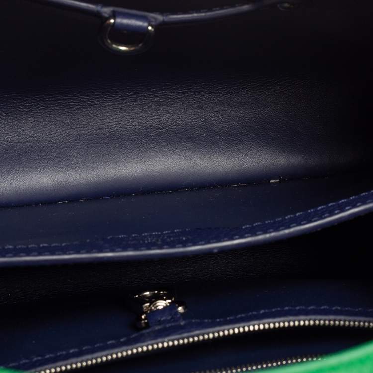 مملوكة مسبقًا Louis Vuitton Green Leather Capucines BB Bag