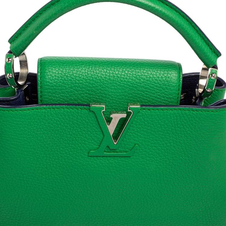مملوكة مسبقًا Louis Vuitton Green Leather Capucines BB Bag