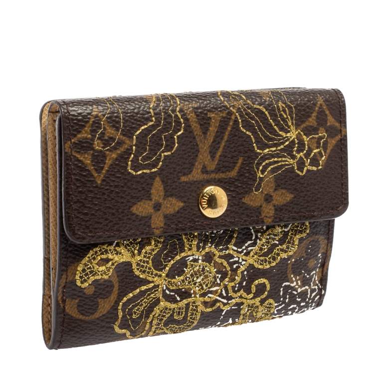 Pre Owned Louis Vuitton Monogram Canvas Limited Edition Dentelle Elise Wallet