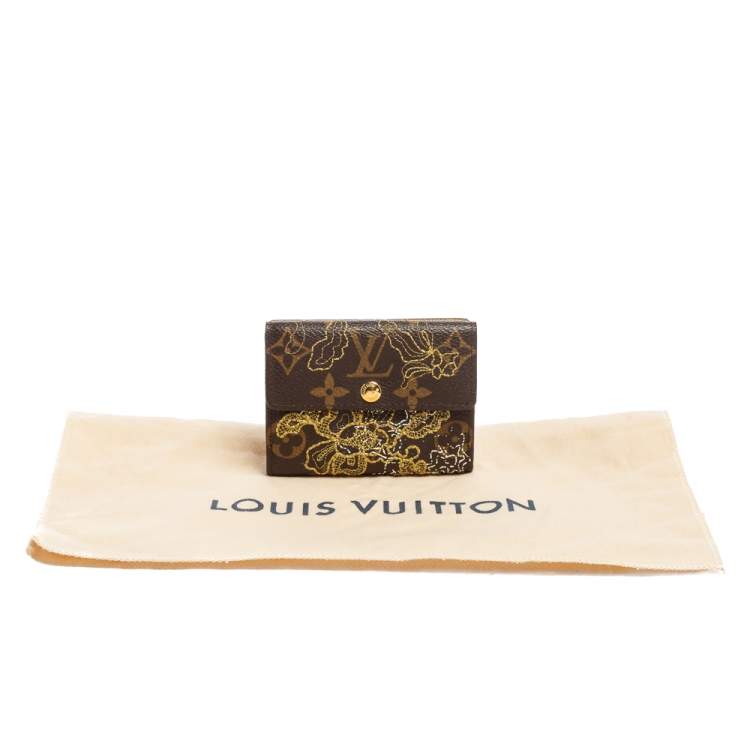 Pre Owned Louis Vuitton Monogram Canvas Limited Edition Dentelle Elise Wallet