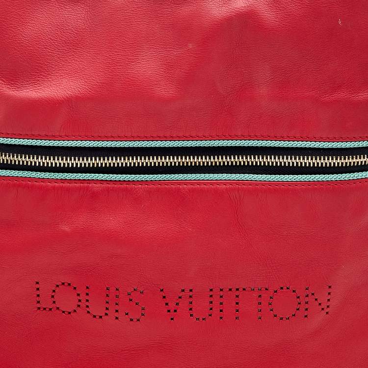 Pre Owned Louis Vuitton Leather And Jacquard Limited Edition Safari Flight Bag