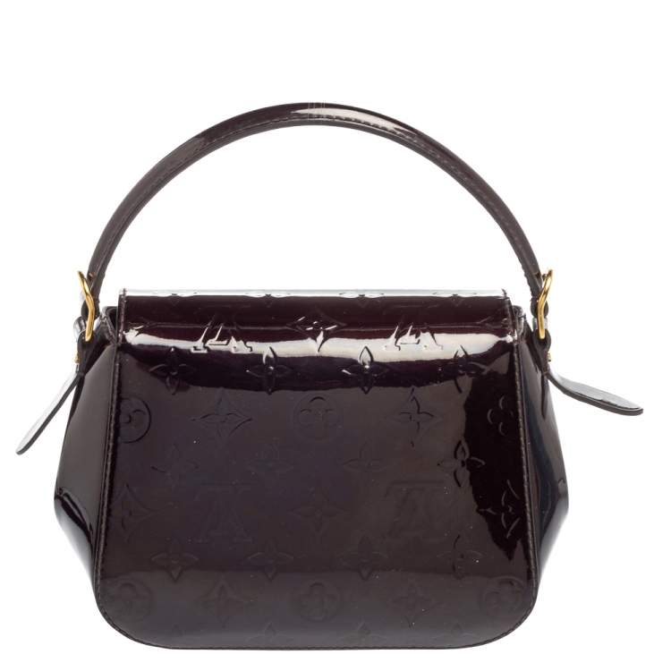Pre Owned Louis Vuitton Amarante Monogram Vernis Pasadena Bag