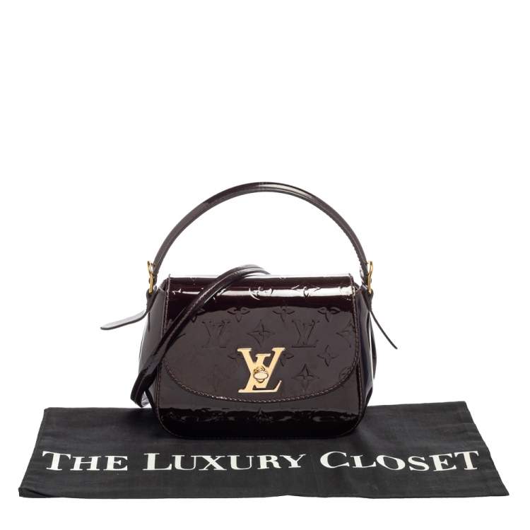 Pre Owned Louis Vuitton Amarante Monogram Vernis Pasadena Bag