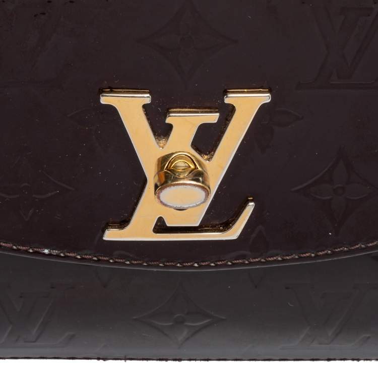 Pre Owned Louis Vuitton Amarante Monogram Vernis Pasadena Bag