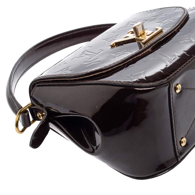 Pre Owned Louis Vuitton Amarante Monogram Vernis Pasadena Bag