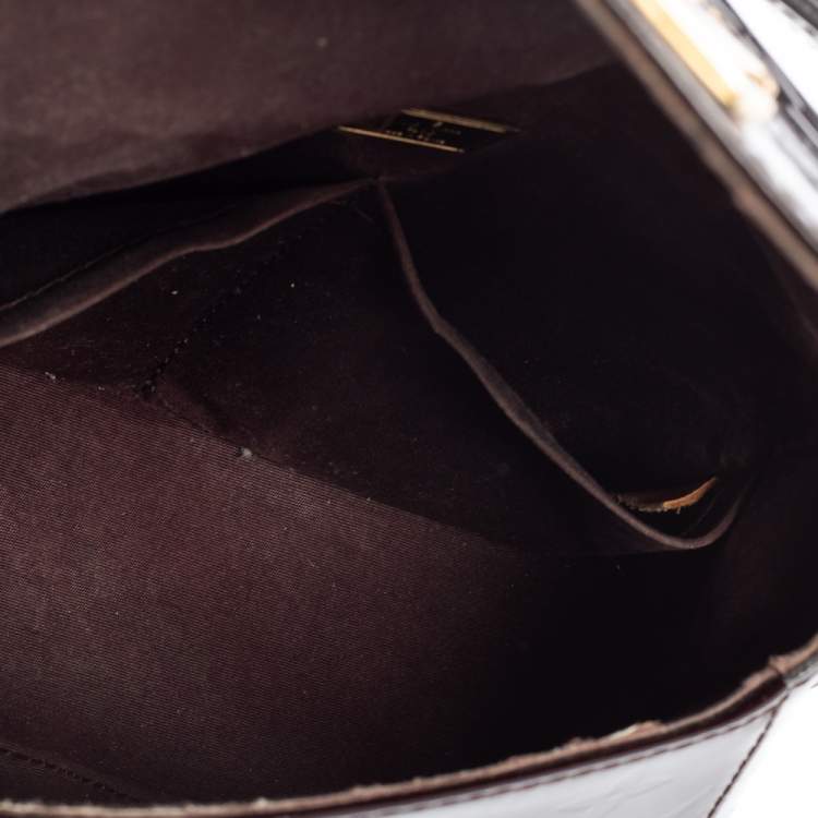 Pre Owned Louis Vuitton Amarante Monogram Vernis Pasadena Bag