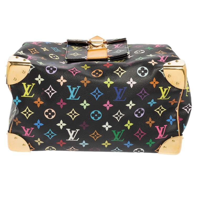 Pre Owned Louis Vuitton Black Monogram Multicolore Canvas Speedy 30 Bag