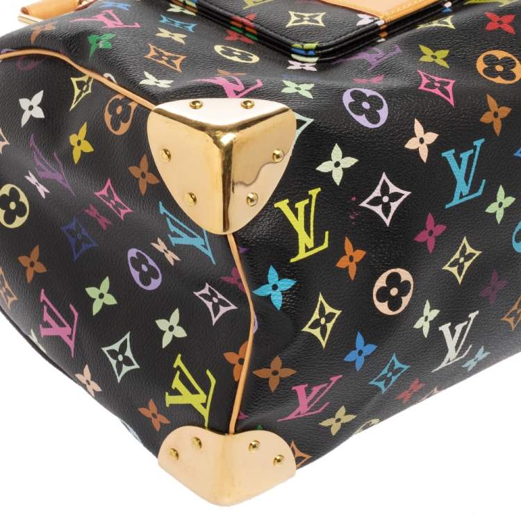 Pre Owned Louis Vuitton Black Monogram Multicolore Canvas Speedy 30 Bag