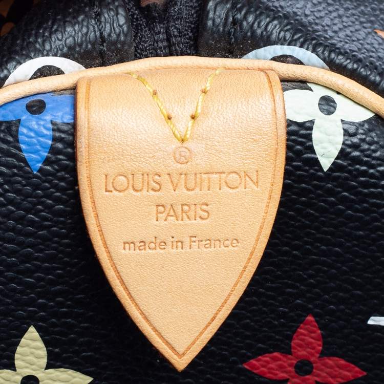 Pre Owned Louis Vuitton Black Monogram Multicolore Canvas Speedy 30 Bag