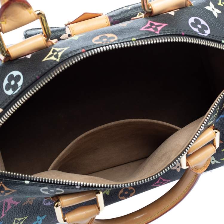 Pre Owned Louis Vuitton Black Monogram Multicolore Canvas Speedy 30 Bag