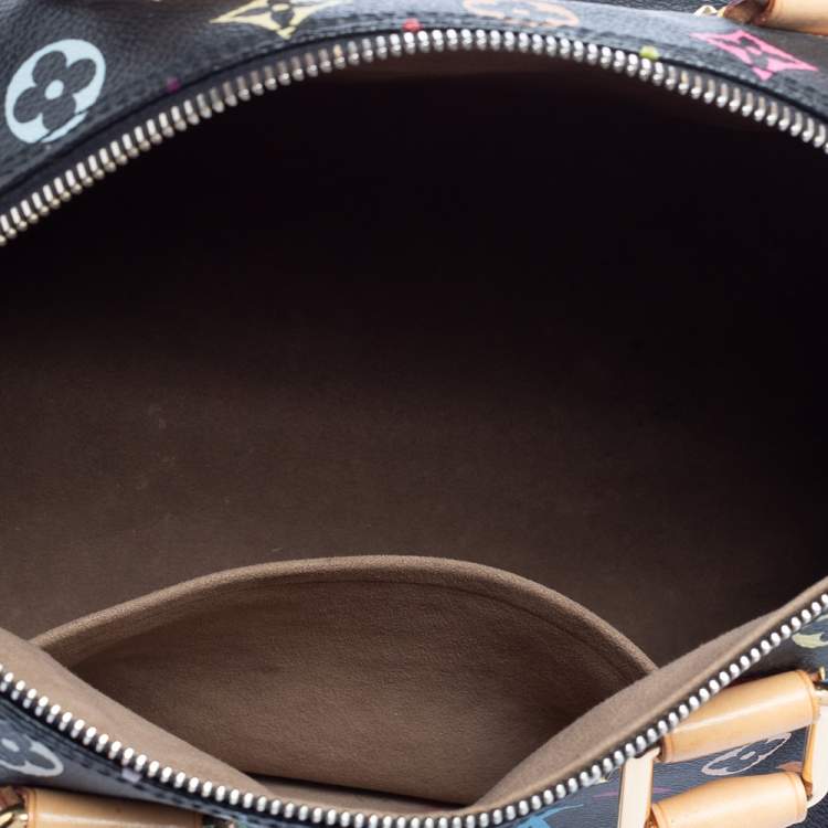 Pre Owned Louis Vuitton Black Monogram Multicolore Canvas Speedy 30 Bag