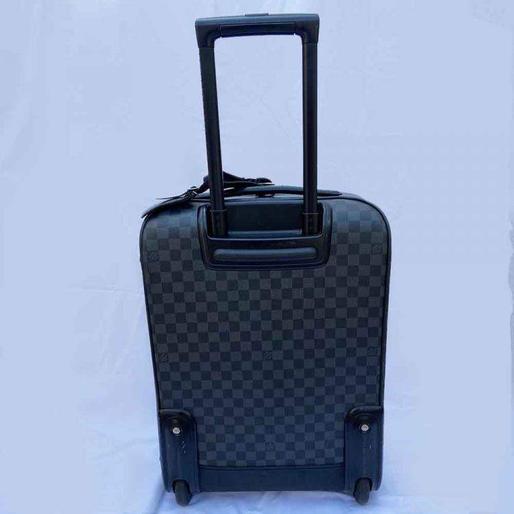 Pre Owned Louis Vuitton Damier Graphite Canvas Pegase Legere 55 Suitcases
