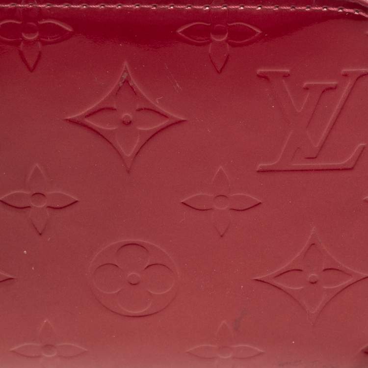 Pre Owned Louis Vuitton Pomme D’amour Monogram Vernis Zippy Wallet