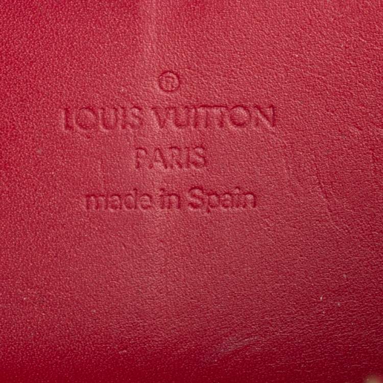 Pre Owned Louis Vuitton Pomme D’amour Monogram Vernis Zippy Wallet