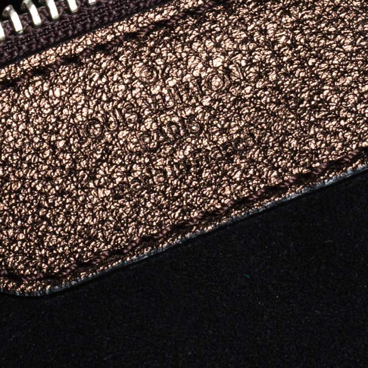Pre Owned Louis Vuitton Metallic Mordore Monogram Mahina Leather Surya XL Bag