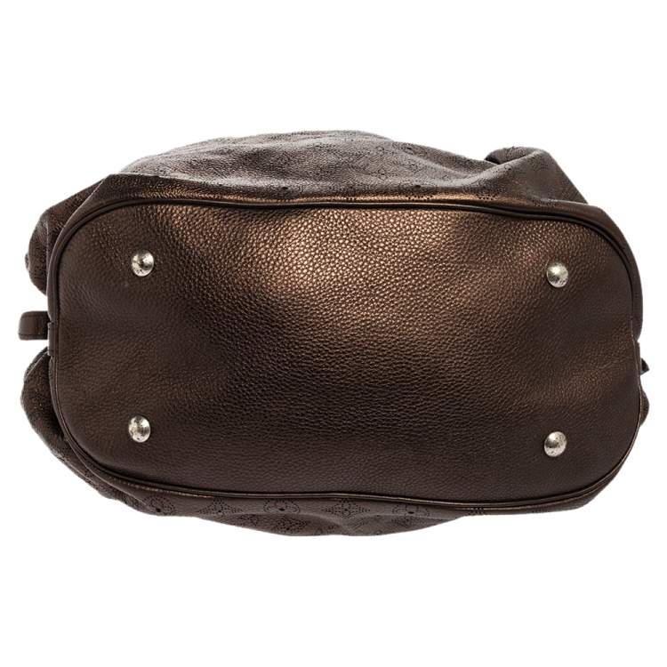 Pre Owned Louis Vuitton Metallic Mordore Monogram Mahina Leather Surya XL Bag