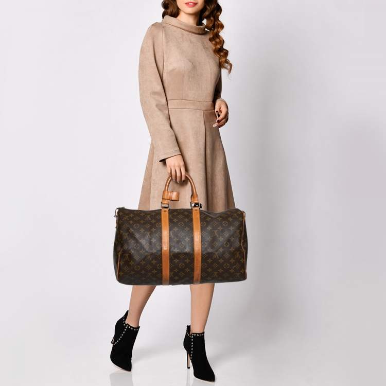 Pre Owned Louis Vuitton Monogram Canvas Keepall 45 Bag
