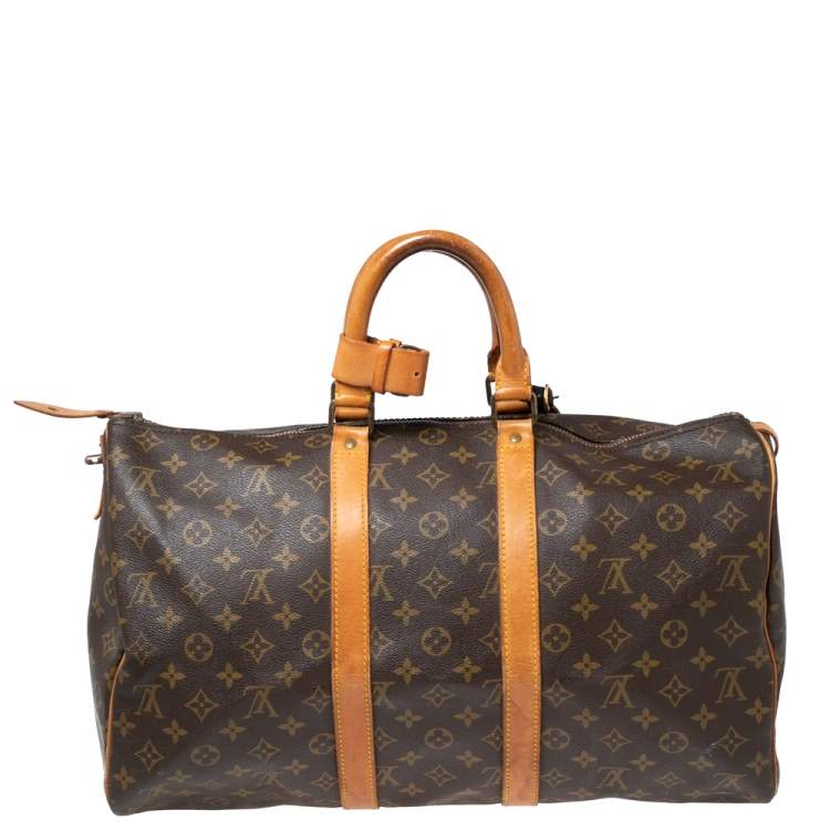 Pre Owned Louis Vuitton Monogram Canvas Keepall 45 Bag