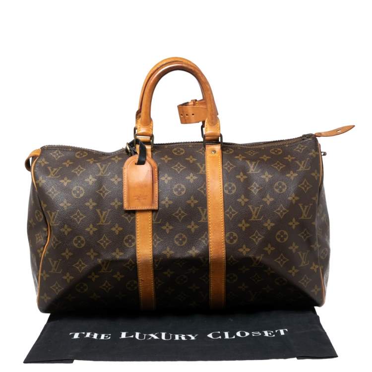 Pre Owned Louis Vuitton Monogram Canvas Keepall 45 Bag