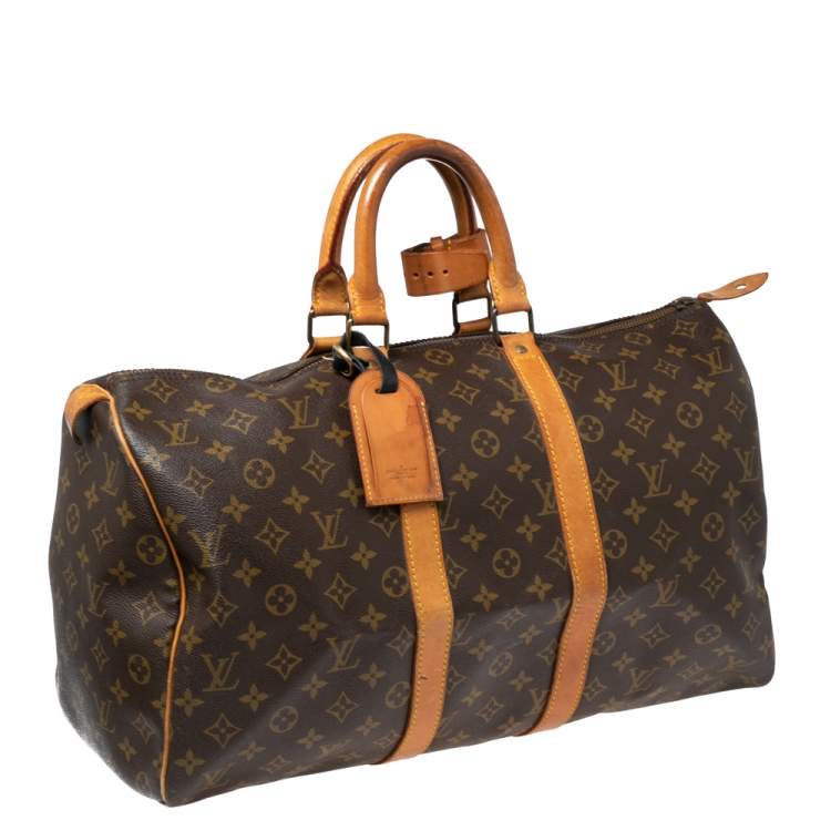 Pre Owned Louis Vuitton Monogram Canvas Keepall 45 Bag