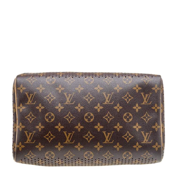 Pre Owned Louis Vuitton Fuchsia Monogram Perforated Canvas Limited Edition Speedy 30 Bag