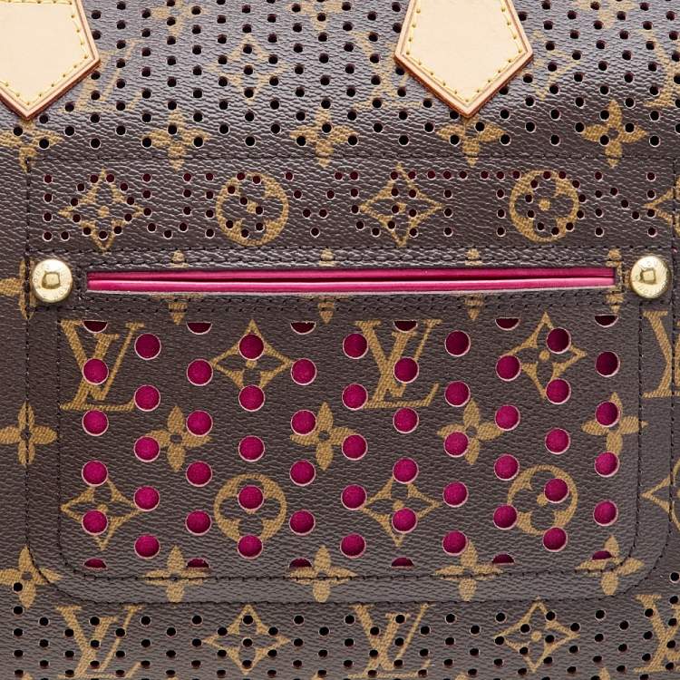 Pre Owned Louis Vuitton Fuchsia Monogram Perforated Canvas Limited Edition Speedy 30 Bag