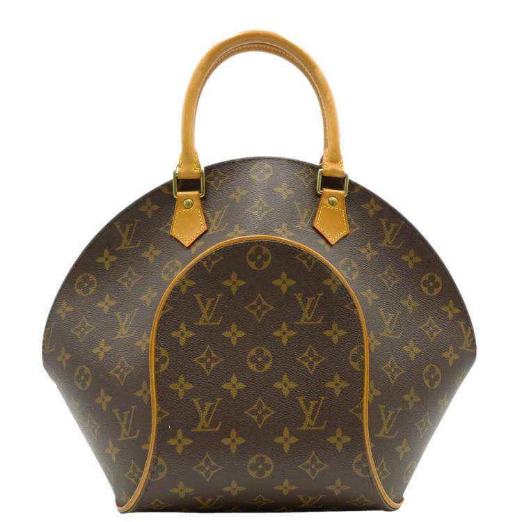 Pre Owned Louis Vuitton Brown Monogram Coated Canvas Ellipse MM Top Handle Bag