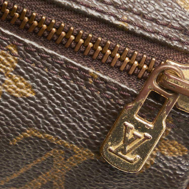 Pre Owned Louis Vuitton Brown Monogram Coated Canvas Papillon 30 Top Handle Bag
