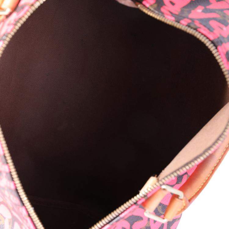 Pre Owned Louis Vuitton x Stephen Sprouse Pink Graffiti Monogram Canvas Speedy 30 Bag