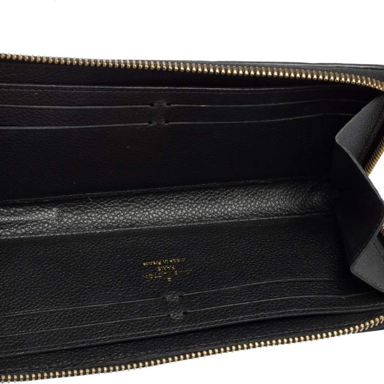 Preloved Louis Vuitton Black Zippy Wallet Emprinte Leather, Luxury