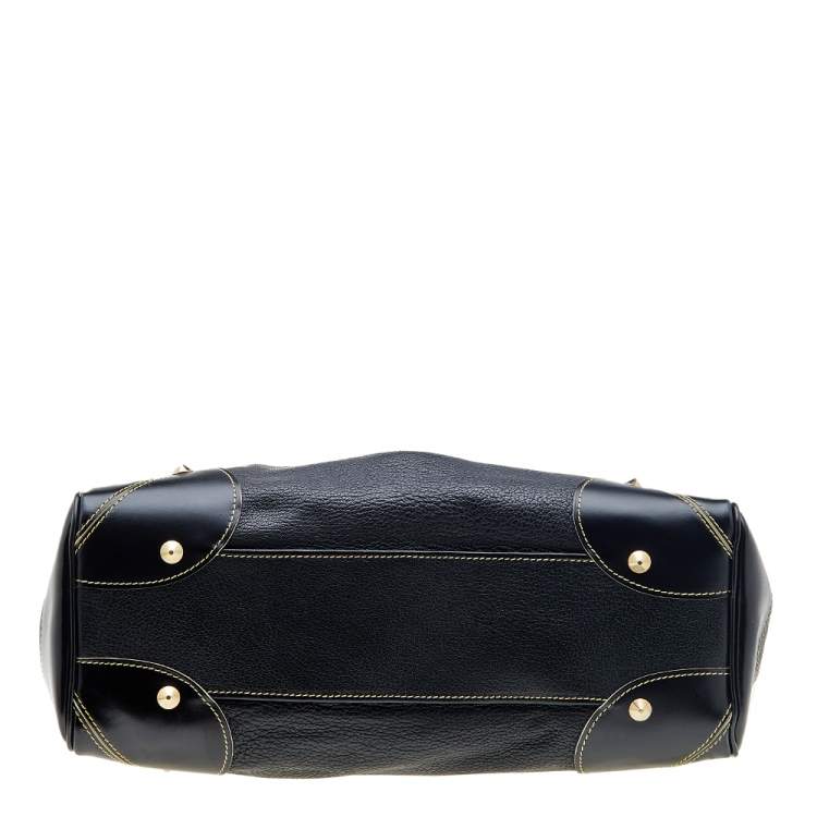 Pre Owned Louis Vuitton Black Suhali Leather L'Absolu De Voyage Bag