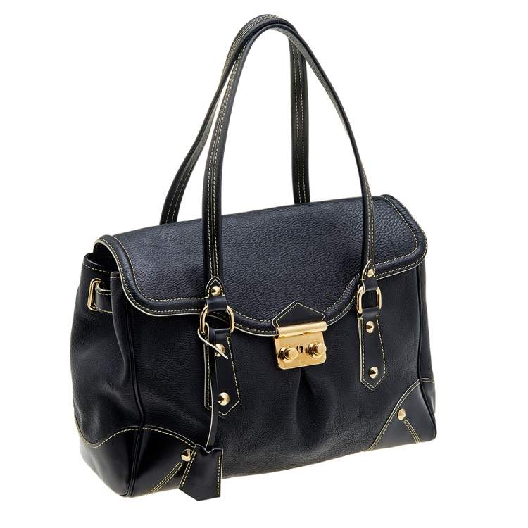 Pre Owned Louis Vuitton Black Suhali Leather L'Absolu De Voyage Bag