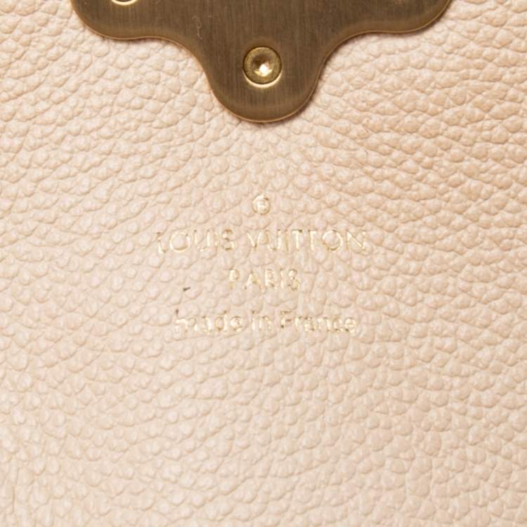Pre Owned Louis Vuitton Creme Damier Ebene Canvas and Leather Clapton Backpack