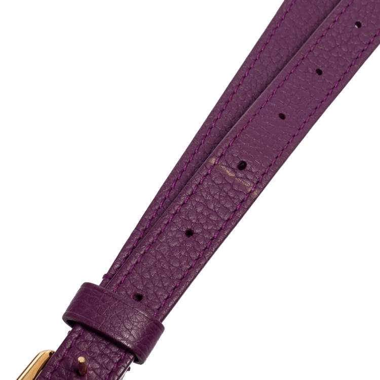 Pre Owned Louis Vuitton Purple Taurillon Leather and Python Capucines BB Bag