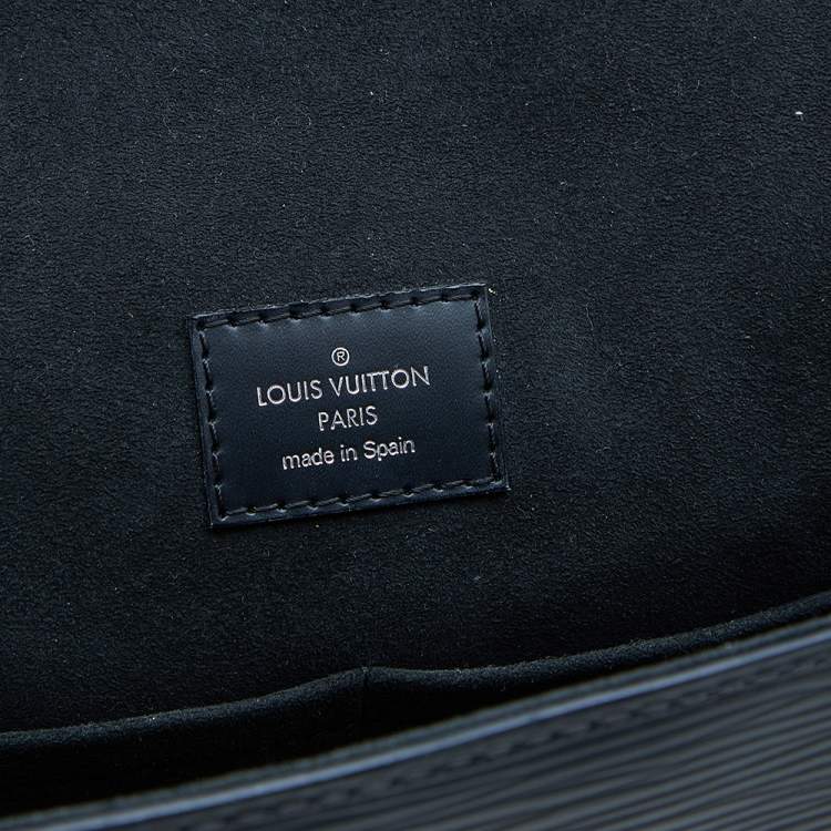 Pre Owned Louis Vuitton Black Epi Leather Cluny MM Bag