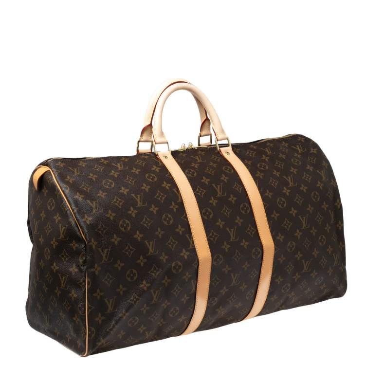 Pre Owned Louis Vuitton Monogram Canvas Keepall 55 Bag