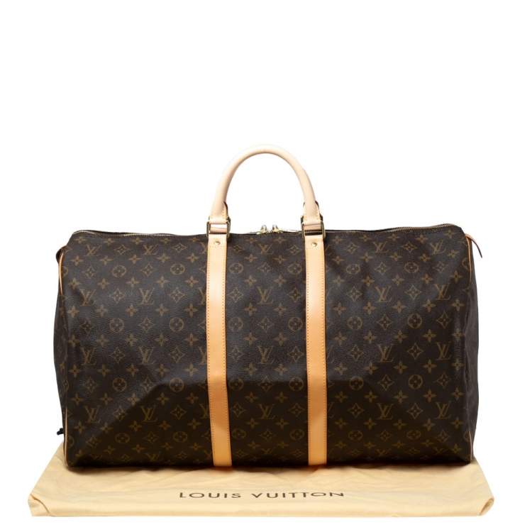 Pre Owned Louis Vuitton Monogram Canvas Keepall 55 Bag