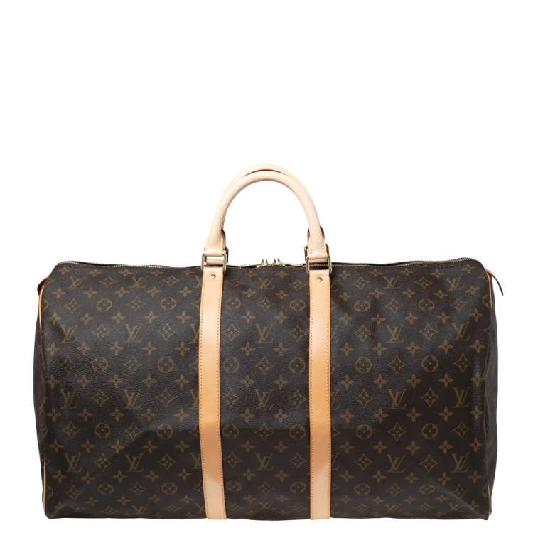 Pre Owned Louis Vuitton Monogram Canvas Keepall 55 Bag