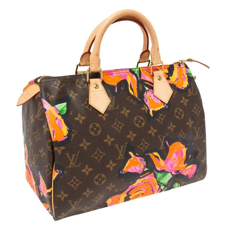 Pre Owned Louis Vuitton Multicolor Monogram Canvas Stephen Sprouse Roses Speedy 30 Bag