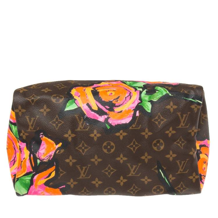 Pre Owned Louis Vuitton Multicolor Monogram Canvas Stephen Sprouse Roses Speedy 30 Bag
