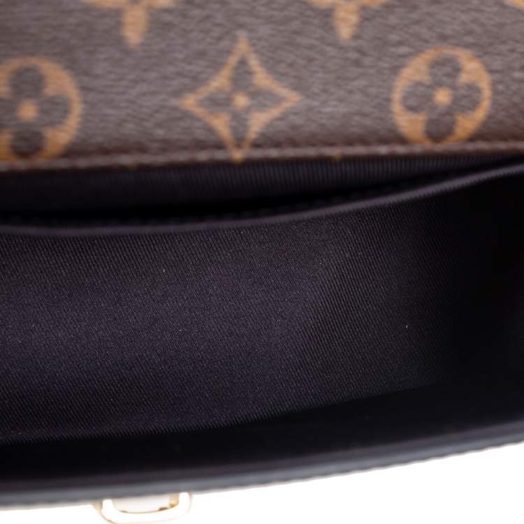 Pre Owned Louis Vuitton Black Vernis Leather And Monogram Canvas Cherrywood BB Bag