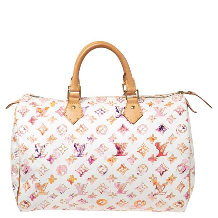 Louis Vuitton Richard Prince Monogram Watercolor Aquarelle Limited Edition Speedy 35 Bag Louis Vuitton The Luxury Closet