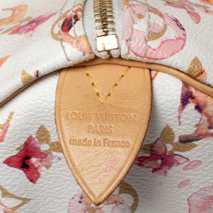 Pre Owned Louis Vuitton Richard Prince Monogram Watercolor Aquarelle Limited Edition Speedy 35 Bag