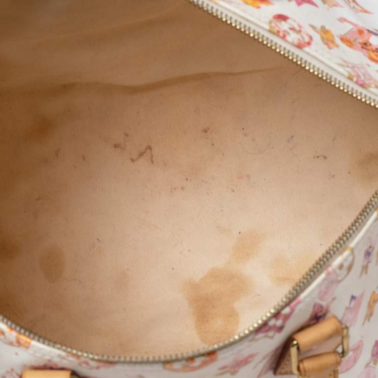 Pre Owned Louis Vuitton Richard Prince Monogram Watercolor Aquarelle Limited Edition Speedy 35 Bag