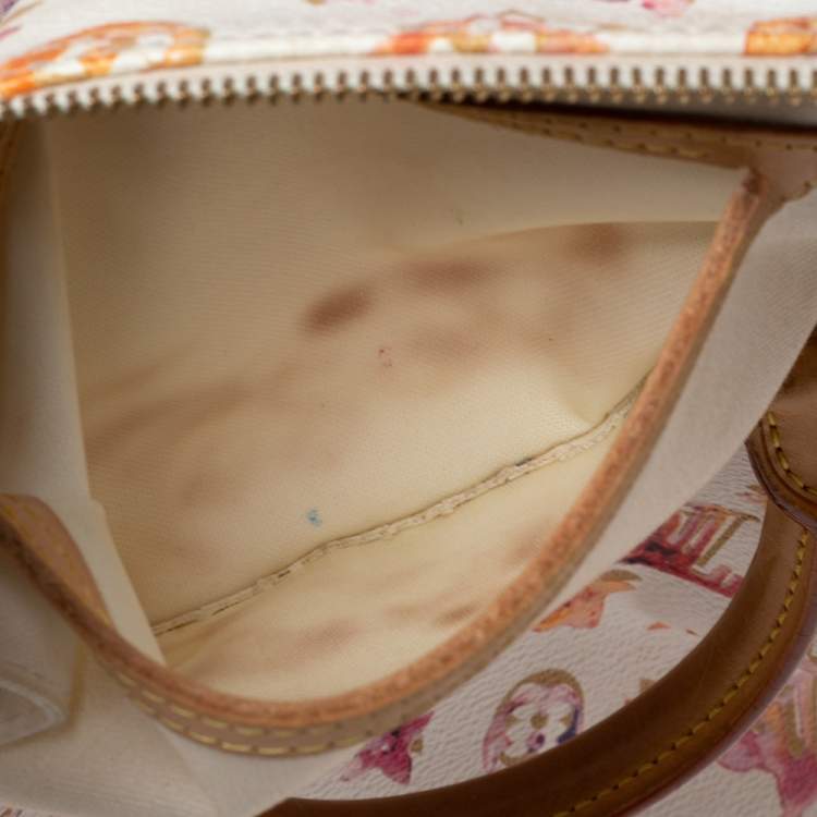 Pre Owned Louis Vuitton Richard Prince Monogram Watercolor Aquarelle Limited Edition Speedy 35 Bag